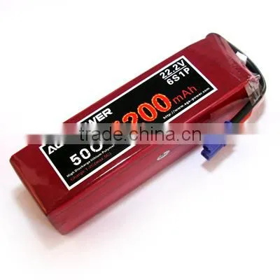 AGA Power 50C 6S discharge 22.2V rechargeable Helicopter battery | RC lithium polymer battery for hobby built model | traxxas