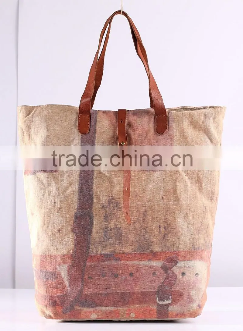Custom vintage fashion canvas messenger bag