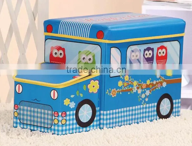 Cartoon Cut Multifunctional Bus Storage Box with High Quality Korean Style