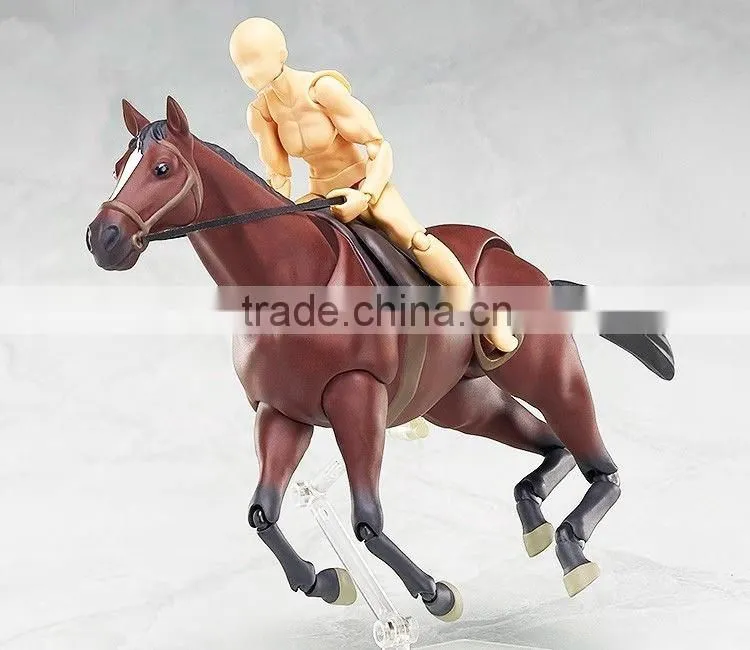 Custom Plastic Race Horse toy OEM Plastic Animal Figurines Horse