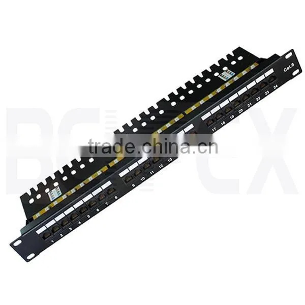 19" Fiber Optic Patch Panel 24 Port Cate6 Patch Panel