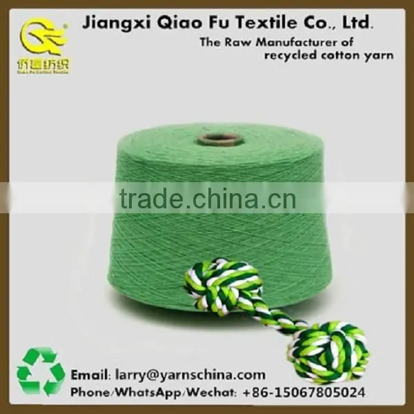 Open End Recycled Cotton Yarn Blended Polyester for Knitting Pet Toy with Free Yarn Sample