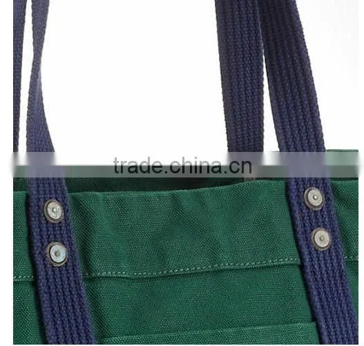 2016 Large Zip Top Colored High Qualty Blank Canvas wholesale Tote Bag