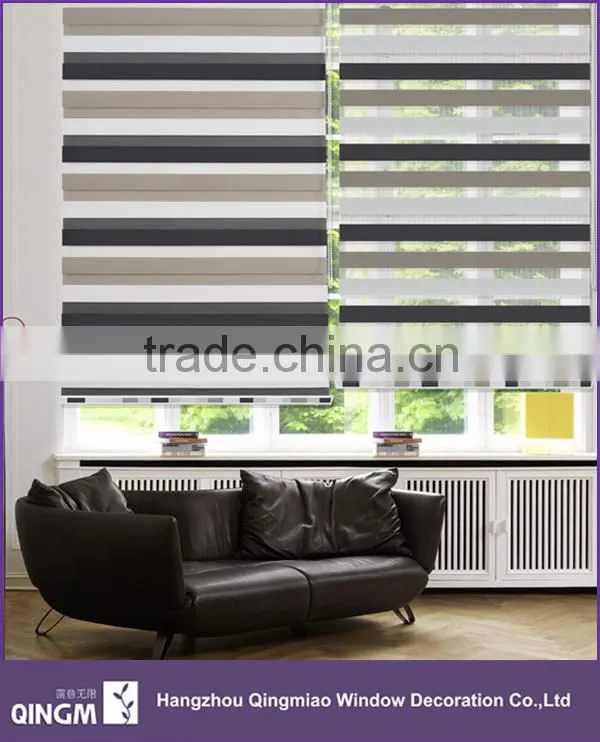 High Quality 100% Polyester Material Roller Type and Horizontal Pattern Zebra Blind Fabric