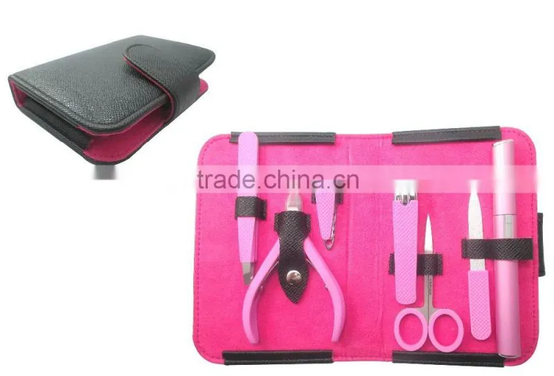 MS1689 most popular personalized beautiful manicure set and pedicure kit 7pc