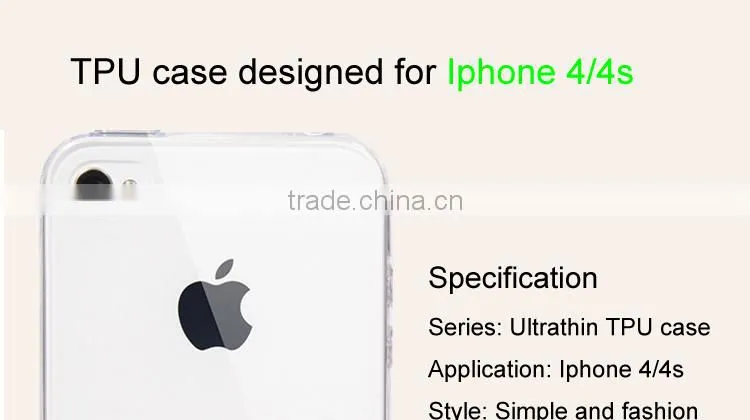 2016 Mobile Phone Gadget Bumper Crystal Clear For i Phone 4s Case Washable Phone Case For iPhone4,TPU Case Ultrathin For iPhone4