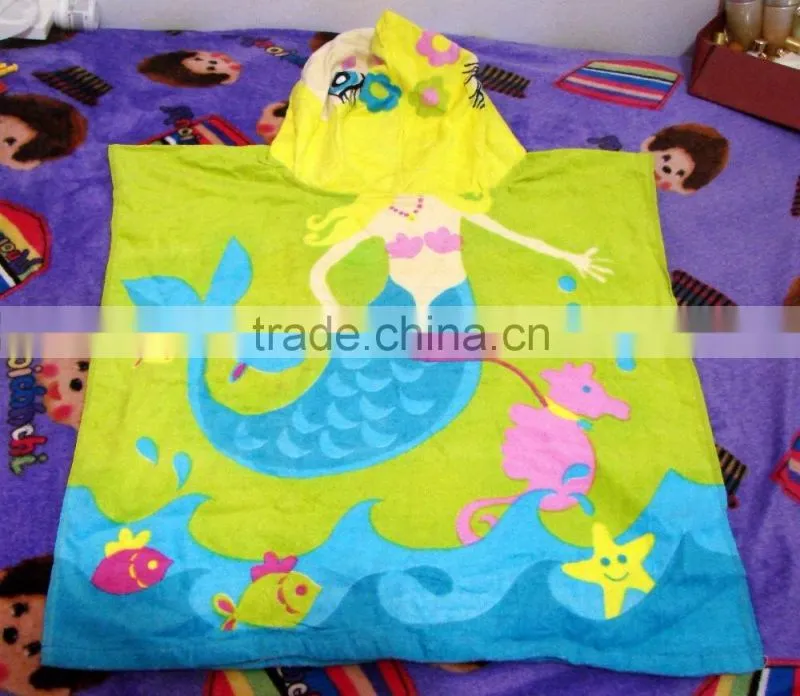 hooded poncho towel for baby