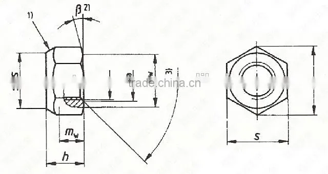 M10x1.25 sdin 980m nuts (DIN980M)