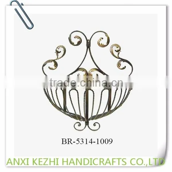 Wrought Iron Basket Wall Decor