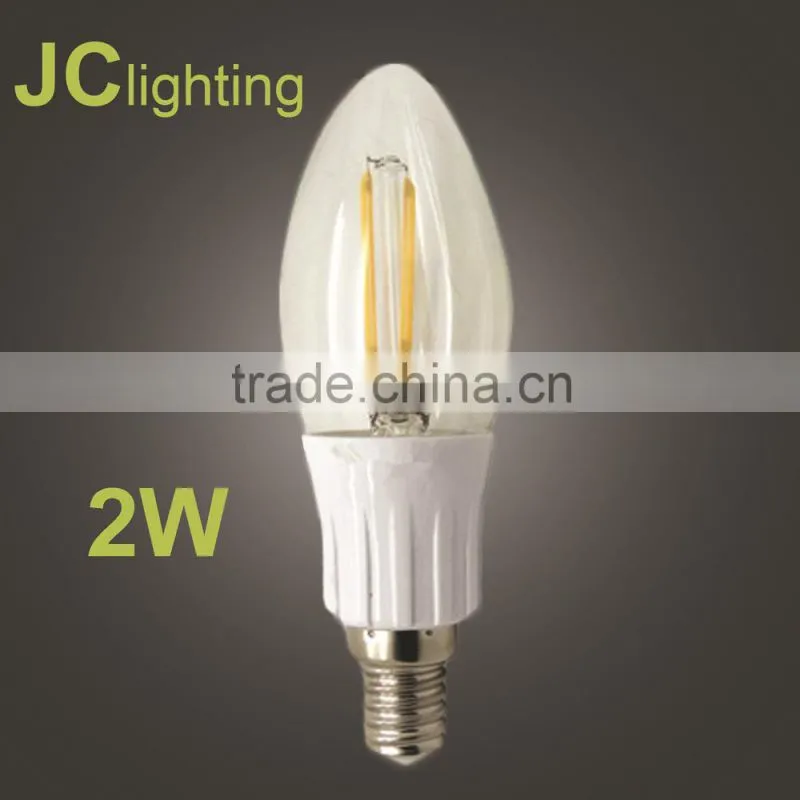 2W E14 candle light bulb filament light source