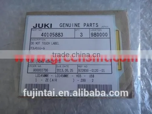 SMT machine Parts JUKI DO NOT TOUCH LABEL 40105883