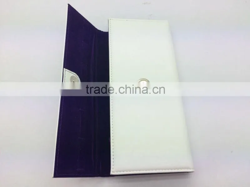 Exquisite Fashion Purple PU Leather Jewelry Wallet Organizer