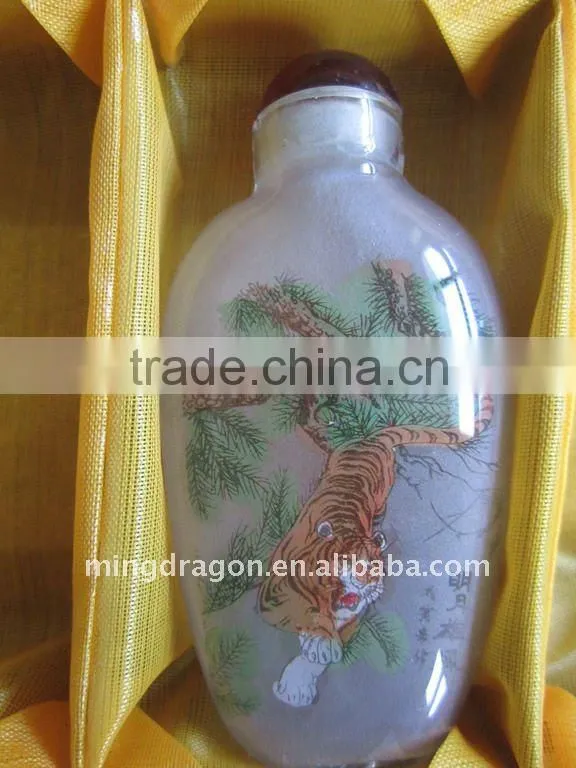 Chinese Old Glass Painting Snuff Bottle