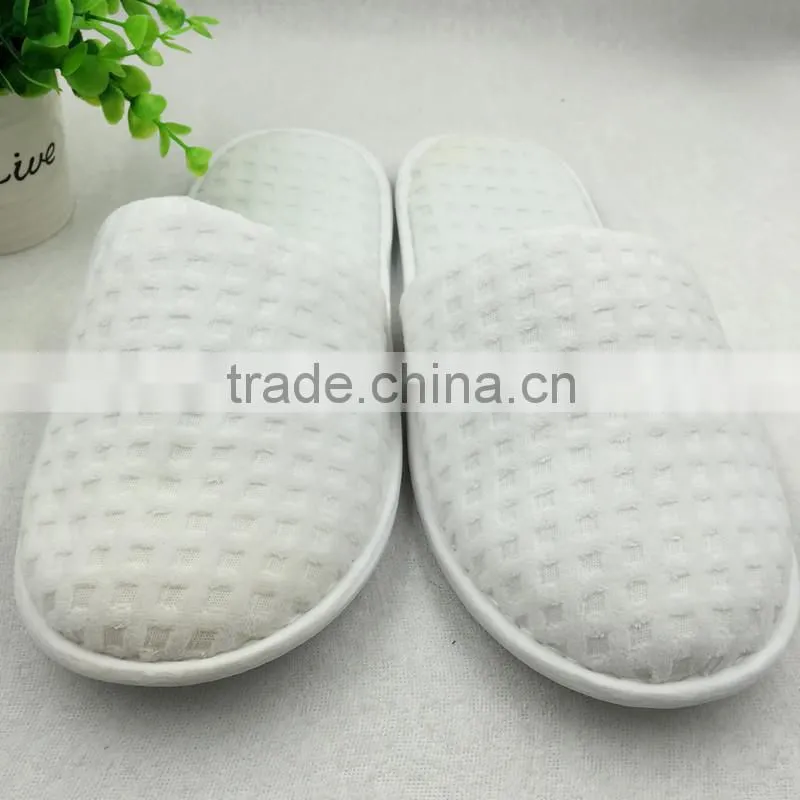 High quality cotton waffle slippers for 5 star hotel