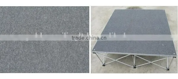 4ft x4ft black carpet aluminum portable stage sytem by road ready