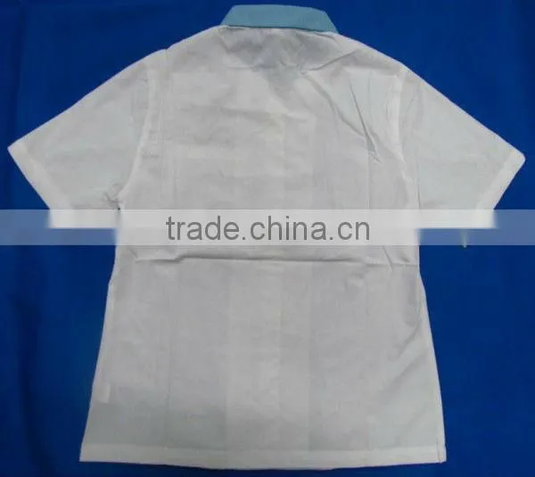 fashion/trendy white/yellow solid color boy's funk casual polo T-shirt