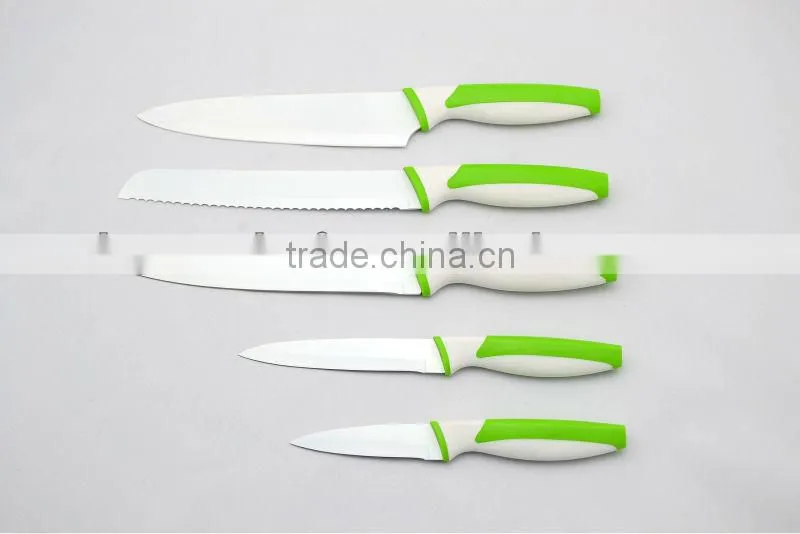 5pcs Non-stick with TPR Handle carving knife
