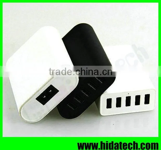 Multi USB charger 5 port usb wall charger home charger for smart phone and tablets