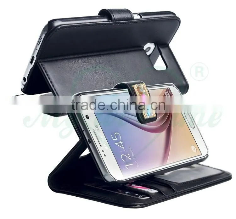Mobile Phone PU Leather Wallet Case for Samsung Galaxy S6