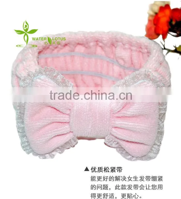 promotional beauty girls facial microfiber hair bands