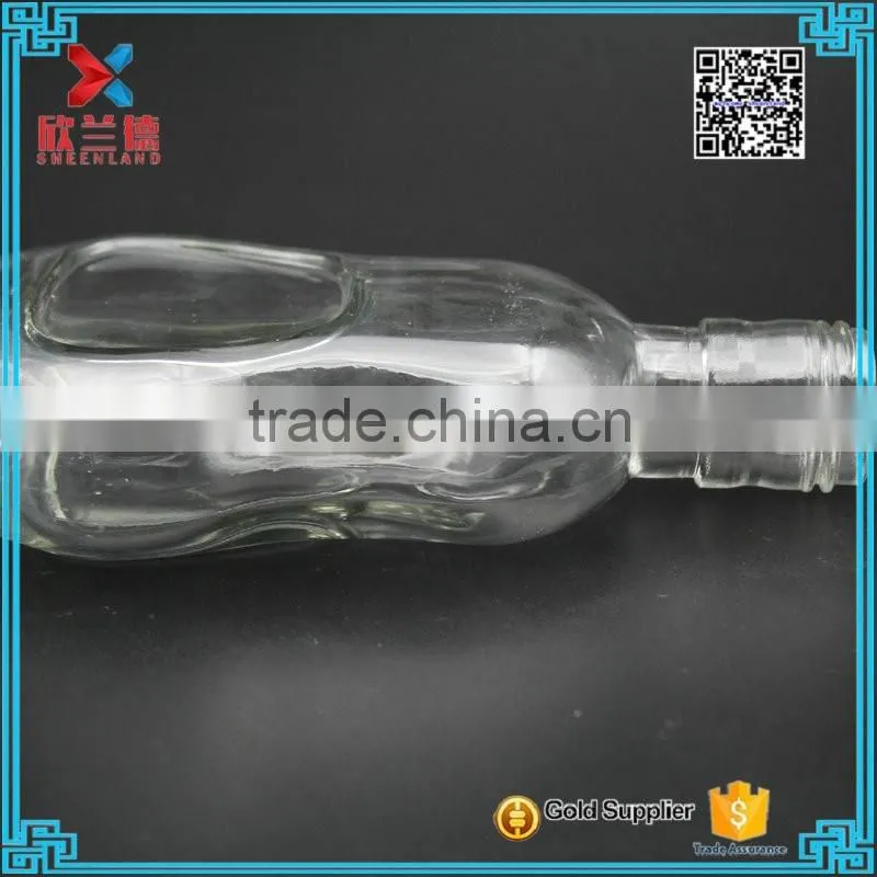 4oz calabash shape screw top wine glass bottle for whisky
