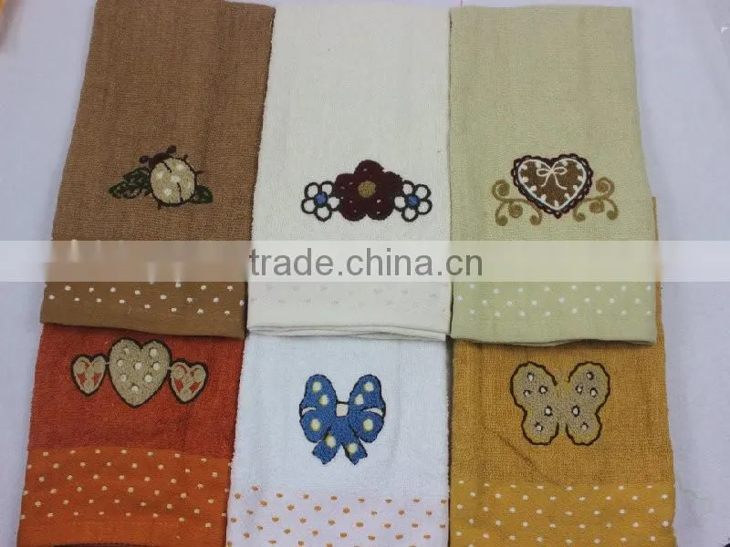 promotional items china cotton terry applique kitchen towels