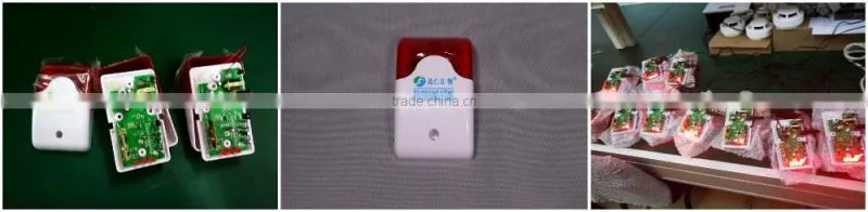 12v Fire alarm LED sound and light flashing alarm system sound and flash siren