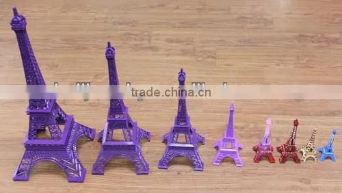Colorful Metal Eiffel Tower Wedding Centerpieces
