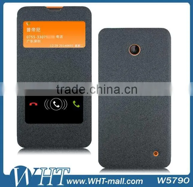 Luxury Flip Cover Case for Nokia Lumia 530, PU leather for Nokia Lumia 530 Case with Window