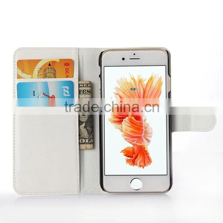Luxury Crystal Classic Crystal Crazy Horse Grain Leather Case For Iphone 6s