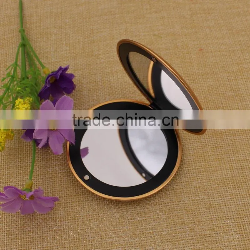 Wholesale gold mirror pocket/ mini makeup compact mirror with dancing girl