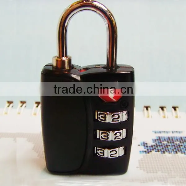 New design tsa lock/ 3 digital combination padlock/ luggage lock TSA-12068