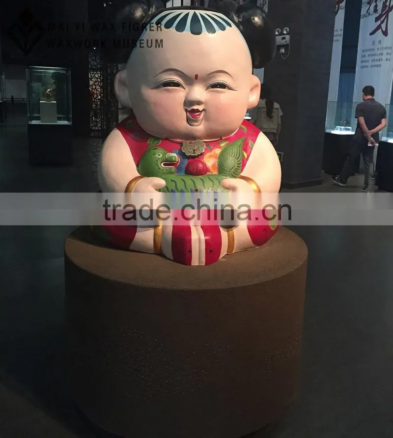 Chinese folk culture art silicone sculpture of clay doll