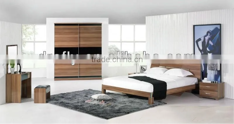 Modern wooden dresser with mirror