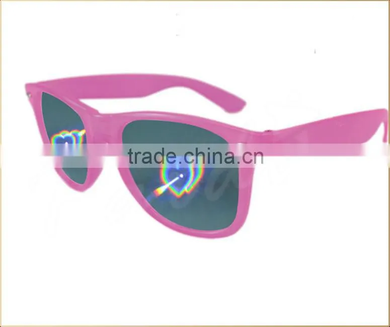 Factory supply 3D heart diffraction glasses wholesale