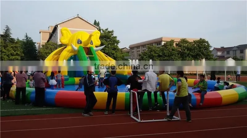 commercial giant inflatable water slide with pool/ water park for sale