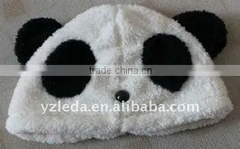 Stuffed panda cap plush hat toy supplier