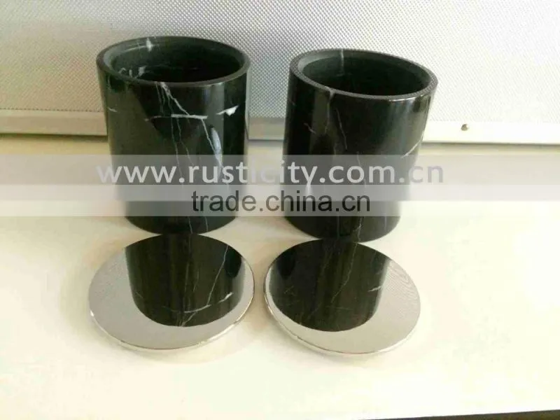 Factory direct wholesales Italy carrara white marble candle jars