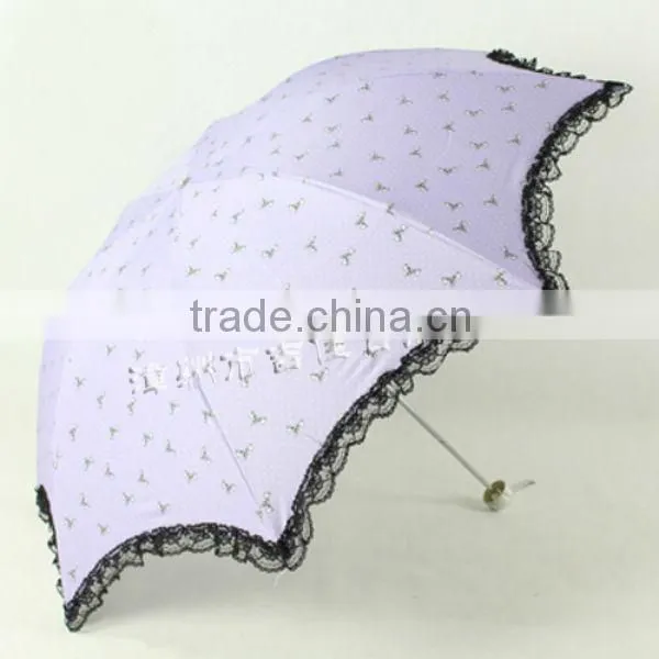 LB315 eye-catching color promotional gift lace wedding umbrella