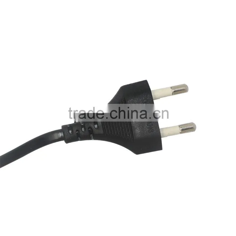 high quality free sample 2 pin round pin european plug,2 pin ac power cord plug,EU 2 pin plug