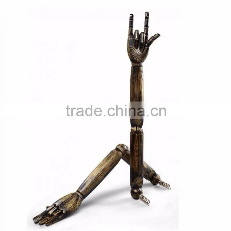 New Coming Cartoon Joint Wooden Hand for Decoration,3 Style Wooden Hand Toys for Children/Friends