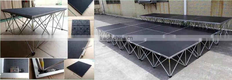 outdoor and strong stage systems with non-slip finish material on sale