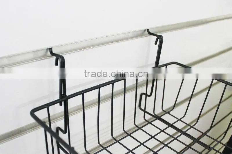 Slatwall metal hanging wire mesh basket