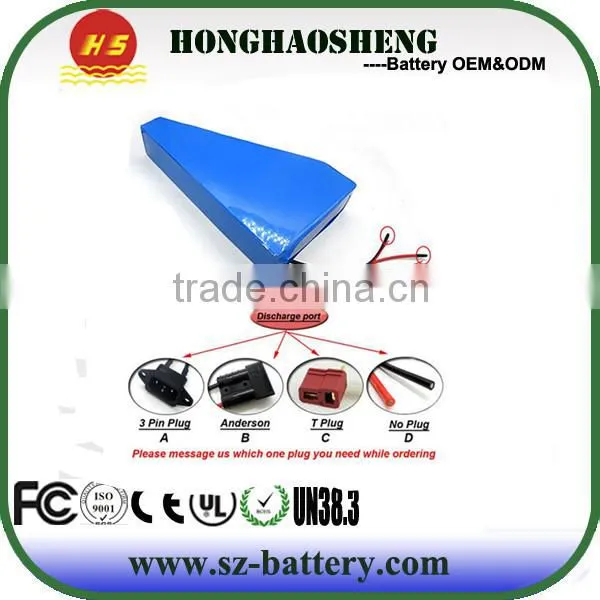 52V 20Ah lithium ion ebike battery for ebike with 500 cycles lifetime lithium ebike battery