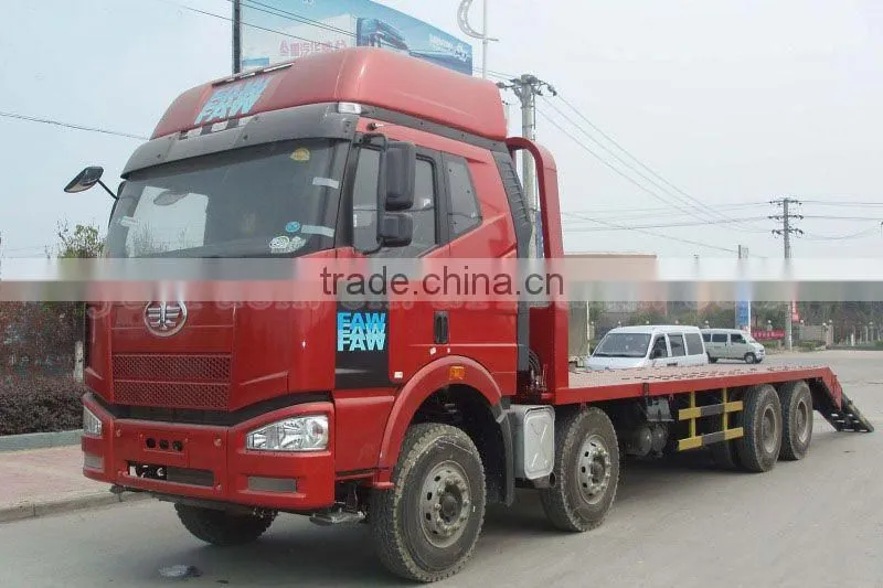 FAW J6 8X4 flat plate transport truck
