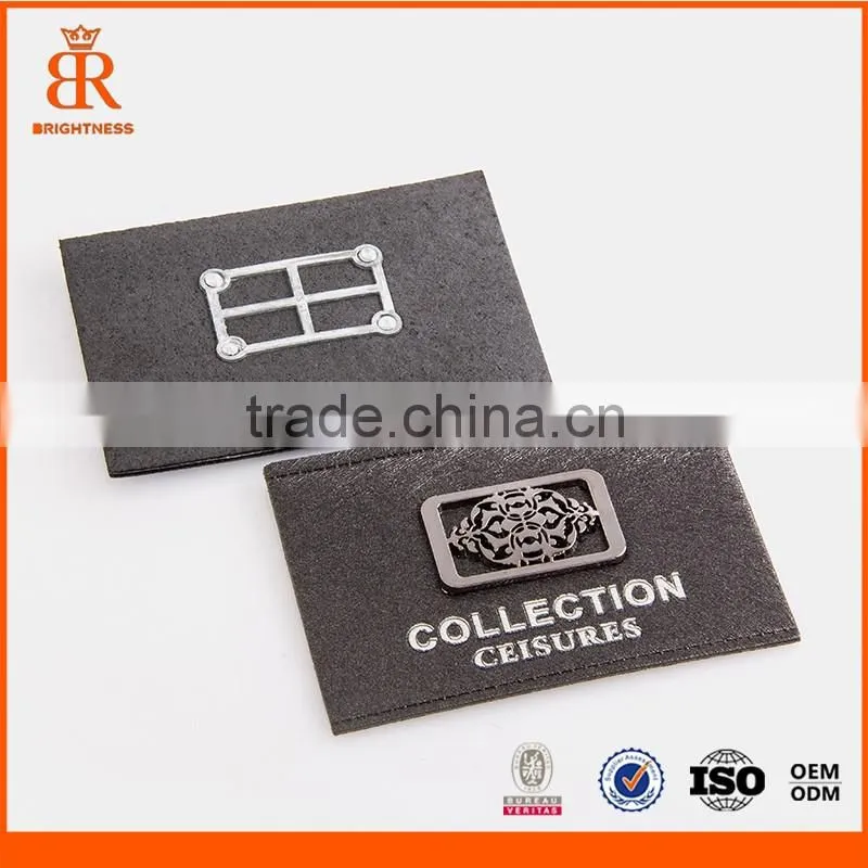 Guangzhou supplier jeans leather patch labels leather label brand