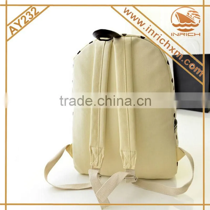 Xiamen Inrich Rucksack Bookbag Cute Canvas Backpack Wholesale