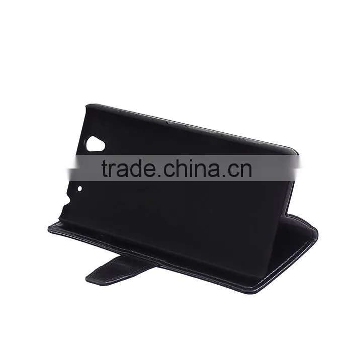 Wholesale Flip Cover Leather Case For Sony C4,For Sony C4 Book Cover Stand Case