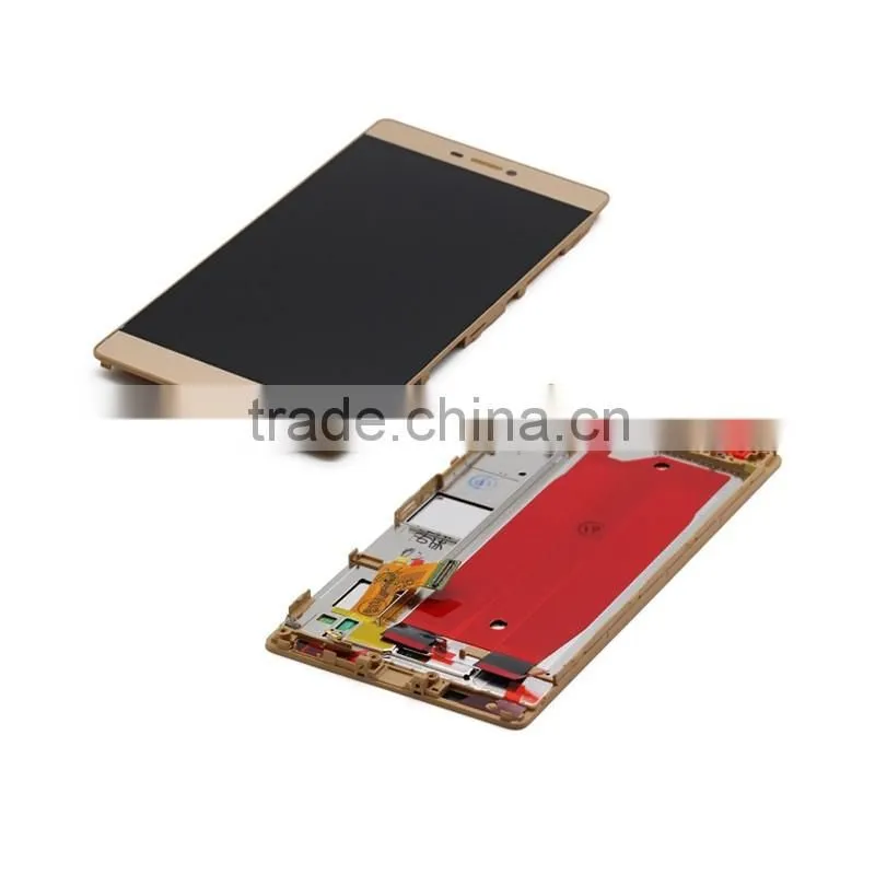 Original Genuine LCD Screen With Digitizer With Frame Assembly For Huawei Ascend P8 - Gold