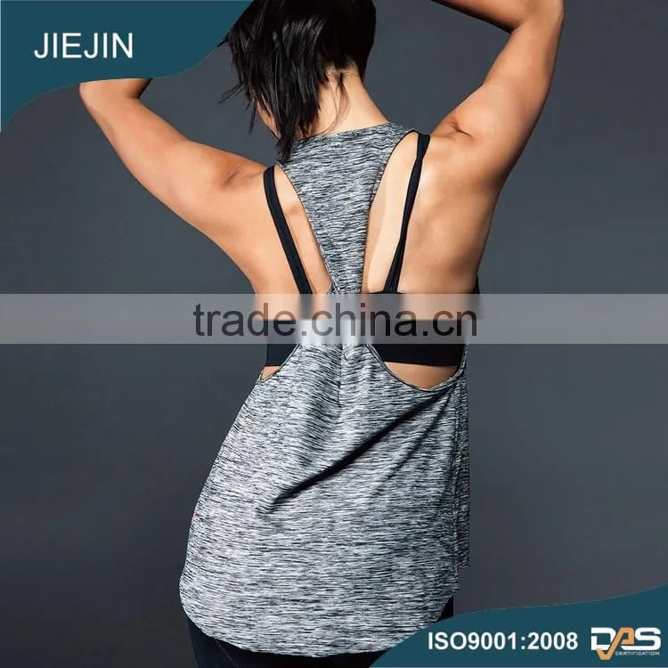 Wholesale bodybuilding stringer tank top-Women wicking tank tops and fabric for tank top